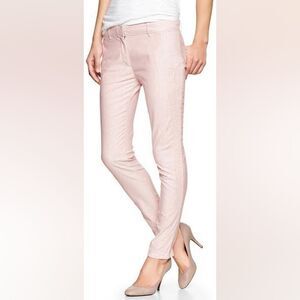 🔹️Gap Pink & White Striped Skinny Mini Pants Size 6/28